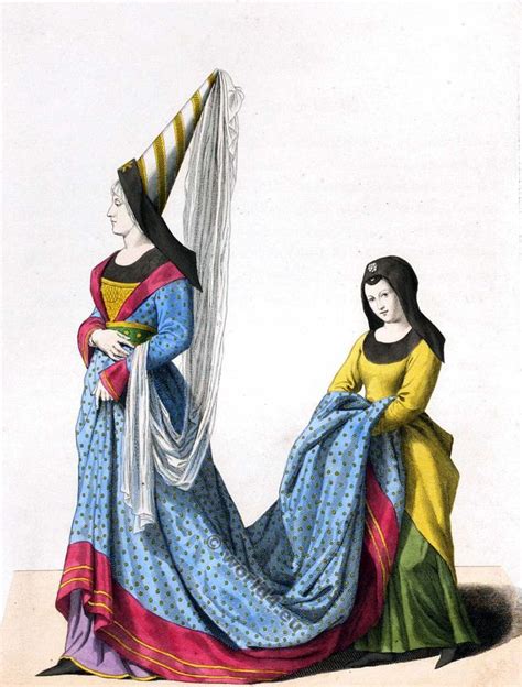 costumes de noblesse du 14ème siècle histoire de la mode médiévale la mode médiévale
