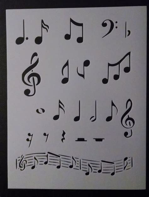 Musical Notes Stencil My Custom Stencils