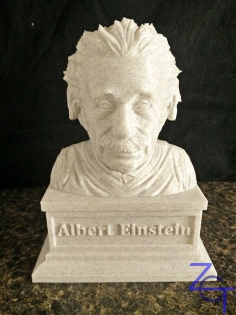 Albert Einstein Detailed 3d Printed Bust Statue Sculpture Etsy