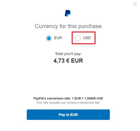 Как настроить Paypal для оплаты в долларах