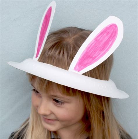 Easter Bunny Hat Paper Plate Craft Whimsy Workshop Teaching