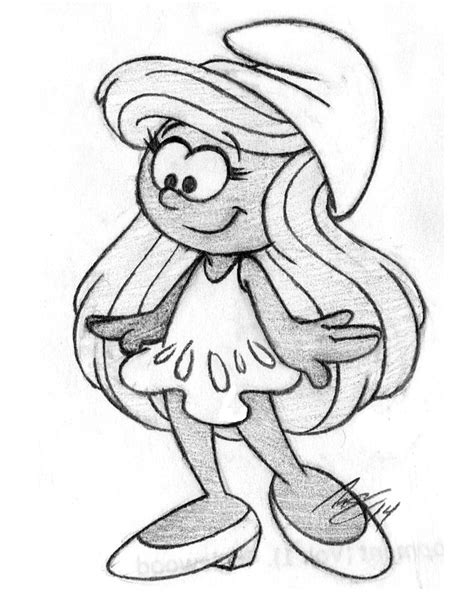 Image Smurfette Profile 20 Sketch Smurfs Smurfs Fanon Wiki