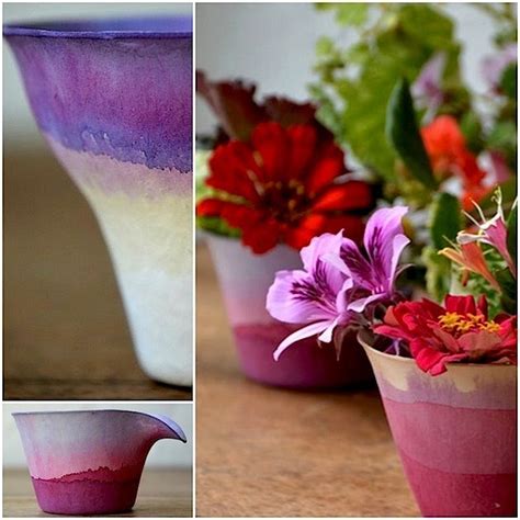 Dip Dye Flower Pots Creative Living Diy