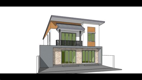 Tutorial Sketchup Pro Create Modern House Model Youtube