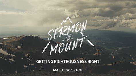 Matthew 521 30 Getting Righteousness Right West Palm Beach Church