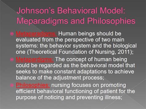 Dorothy Johnson And Martha Rogers Concept Comparison Of Nursing Theories Words