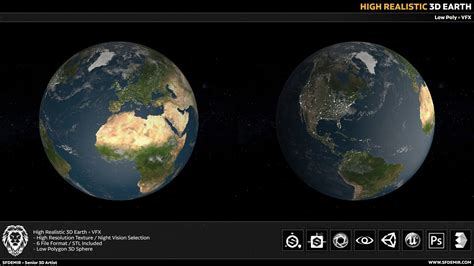 Low Poly High Realistic Earth Model Cgtrader