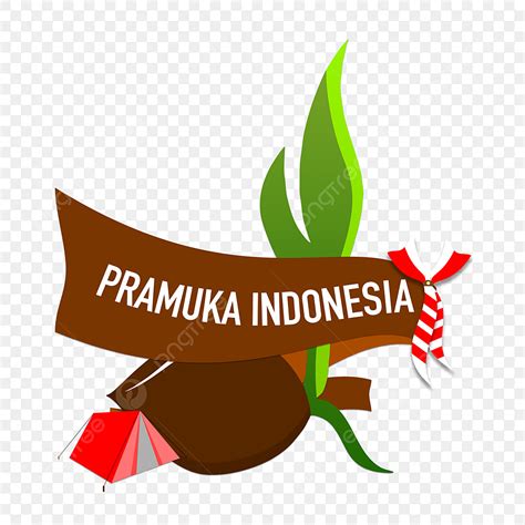 Tuna Clipart Hd Png Pramuka Indonesia Ribbon With Icon Of Tunas Kelapa