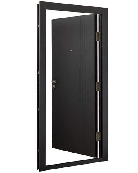 G019 Black Single Steel Door Cuirass Doors And Windows