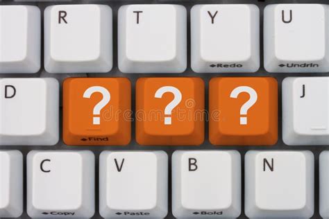 Keyboard With Question Mark Stock Photo Image Of Confusion Backgroun