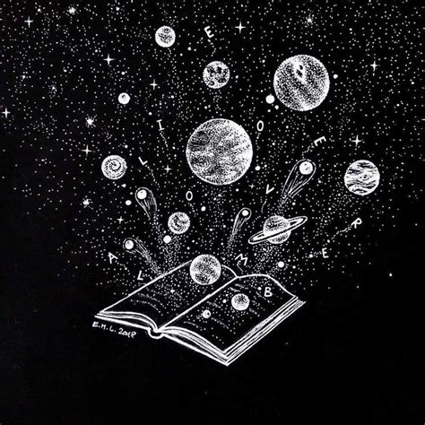 Art Black And White Cool Draw Drawing Planets Magic