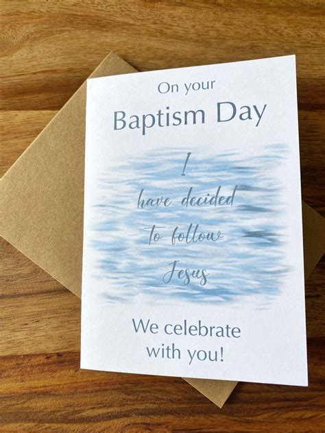 Adult Baptism Card Adult Baptism Christian Baptism Etsy Uk