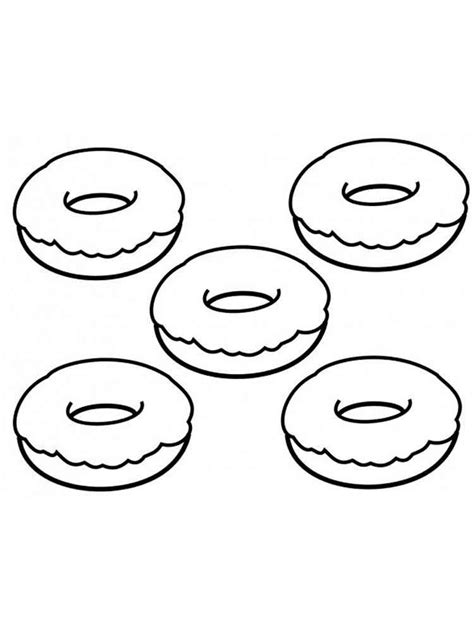Donut Coloring Page