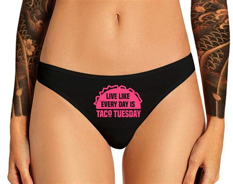 Taco Tuesday Panties Funny Naughty Slutty Bachelorette Party Bridal
