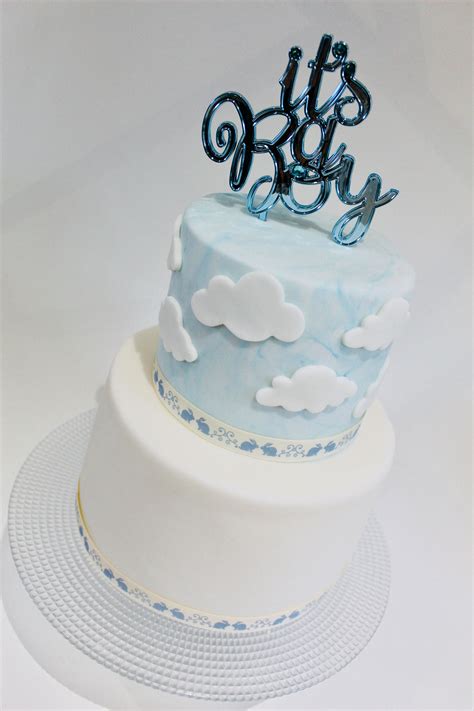 Its A Boy Baby Shower Cake High In The Clouds Cloud Cake Baby