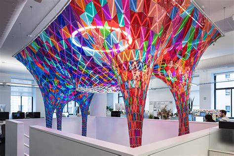 Colorful Stained Glass Installation By Softlab Fubiz Media