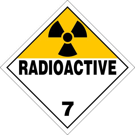 Class 7 Radioactive Materials Placards And Labels According 49 Cfr