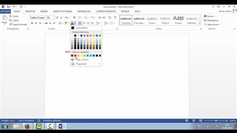 Como Cambiar Fuente De Textotamaño Y Color En Word 2013 Youtube