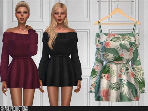 Shakeproductions 454 Dress Sims 4 Dresses Dresses Sims 4 Clothing
