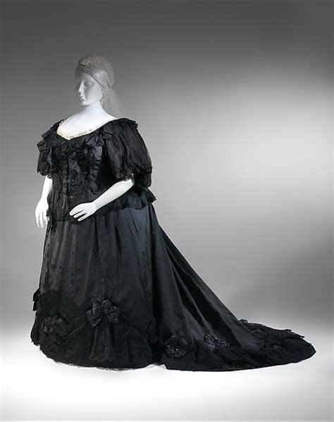 1894 1895 United Kingdom Silk Mourning Dress Worn By Queen Victoria