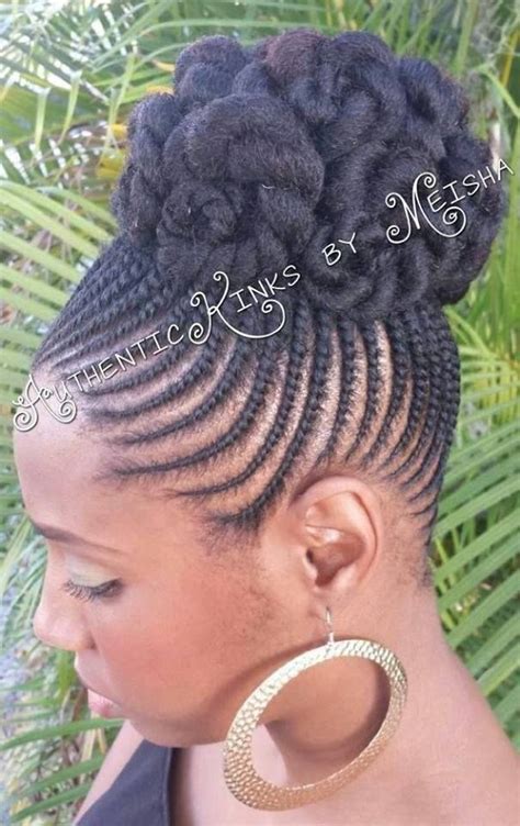 Braided Updo Flat Twist Updo Natural Hair Styles