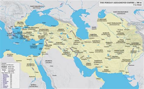 The Achaemenid Empire In B C Persian Empire Map Tomb Of Cyrus