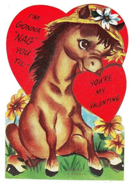 Look In The Nook In 2021 Horse Valentine Vintage Valentine Cards