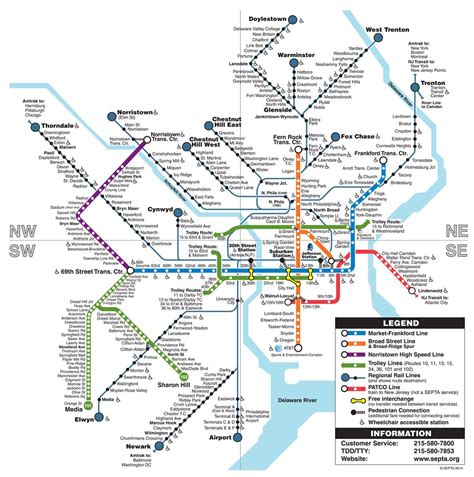 Philly Mapa Metro Metro Filadelfia Mapa Pensilvania Eua