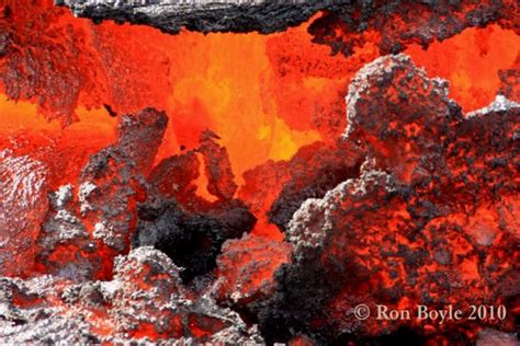 Hawaiian Lava Daily Molten Lava Continues Flowing Down The Pali
