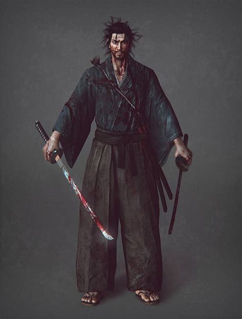 Miyamoto Musashi Facebook Com Mcdojolife Ronin Samurai Samurai Warrior Character Portraits