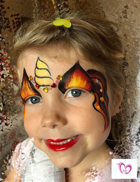 Fire Unicorn Face Paint By Magic Faces By Rita Face Painting