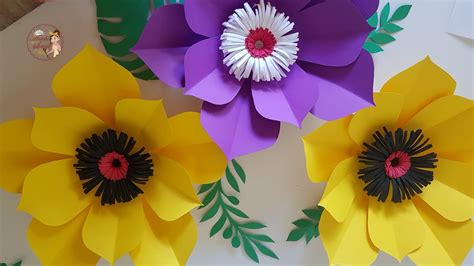 How To Make Giant Paper Flowers With Templates Diy Giant Paper