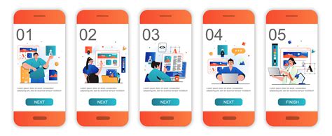 Web Design Concept Onboarding Screens For Mobile App Templates