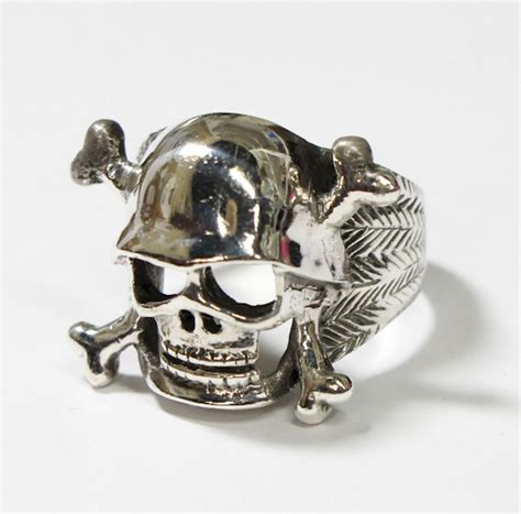 Large Solid Sterling Silver Skull And Crossbones Ring Size 11 This