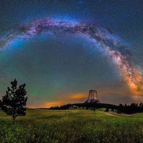 Milky Way Over Wyoming Natl Geographic Devils Tower National