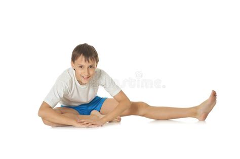 Teenage Boy Exercising Yoga Stock Image Image Of Little Fitness