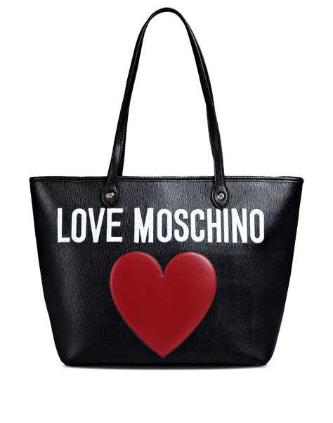 Love Moschino Large Fabric Bag In Black Lyst