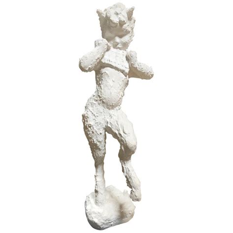 Midcentury Satyr Sculpture Of Pan Satyr Sculpture Statue