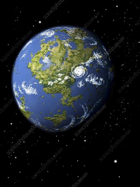 Earth Like Exoplanet Artwork Stock Image C0179981 Science Photo