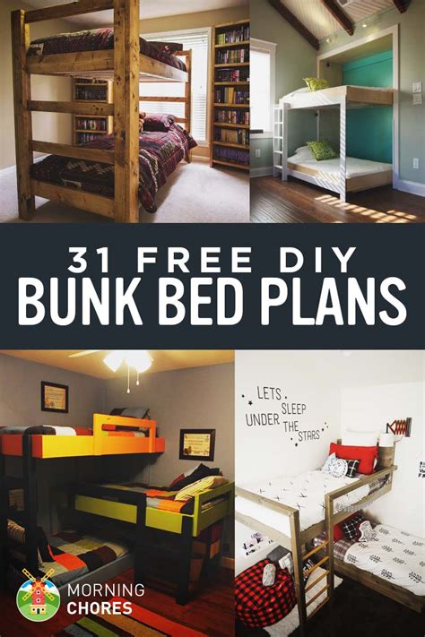 31 DIY Bunk Bed Plans & Ideas that Will Save a Lot of ...
