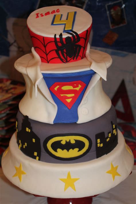 Choosing a cake for a birthday boy should be an enjoyable experience, there are so many themes. Superhero cake for a 4 year old boy --2nd view | 4th birthday cakes, 4 year old boy