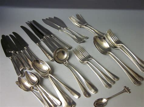 Bonhams A Composite Canteen Of Silver Rat Tail Pattern Flatware And Cutlery London 1939 41