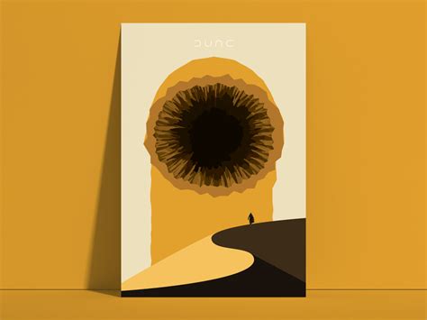 Dune 2021 Movie Minimalist Poster Arrakis Desert Spice Sandworm By