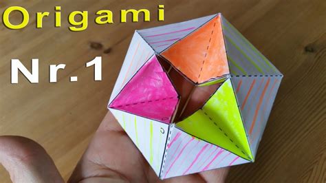 Fidget Papierfalten FLEXAGON Origami Tutorial YouTube