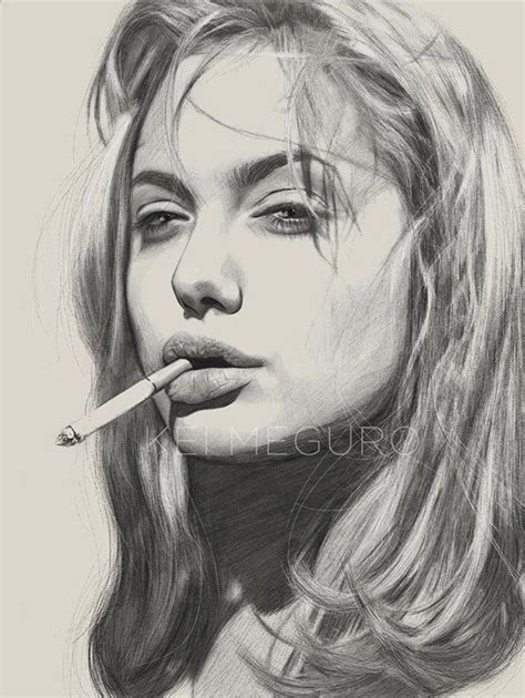 Pencil Portrait Mastery Angie By Kei Meguro Via Behance Discover