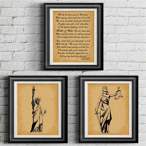 Statue Of Liberty Emma Lazarus The New Colossus Poem Print Etsy