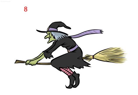 witch drawing how to draw a witch