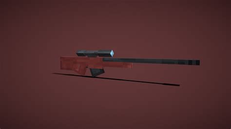 Low Poly Fictional Sniper Rifle Free Model Download Free 3d Model By