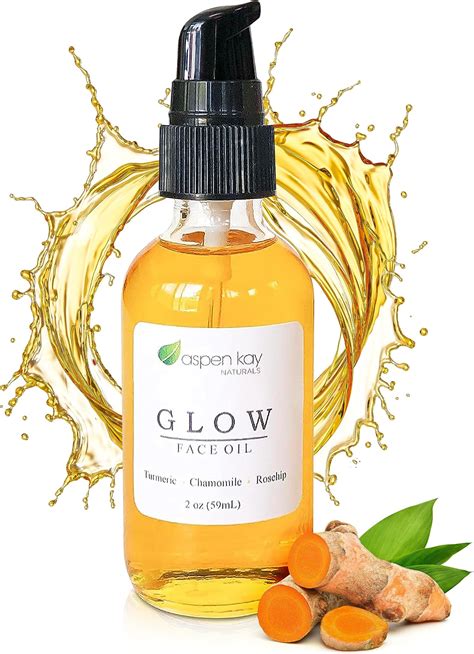 Amazon Com Glow Turmeric Rosehip Face Oil Natural Organic Face