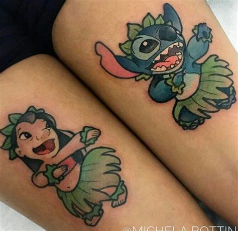 Lilo And Stitch Matching Tattoos Friendship Tattoos Disney Tattoos Tattoos Friend Tattoos